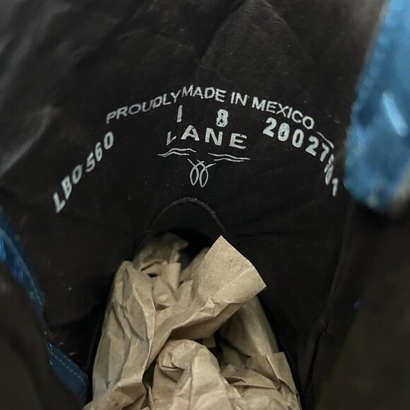 NEW Lane SMOKESHOW Womens Cowboy Bootie 8 Blue Western Cowgirl Short Ankle Boots - Picture 9 of 10